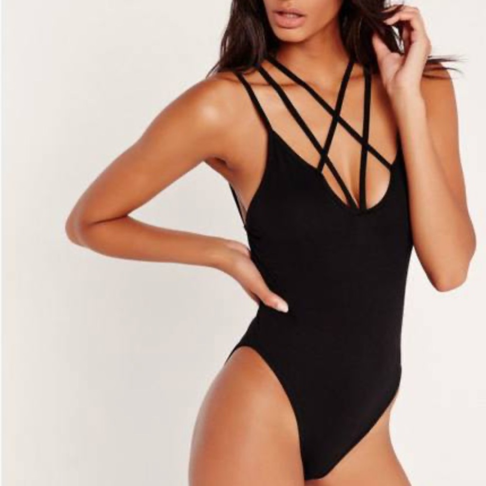 NWT Misguided Multi Strap Bodysuit